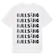White t-shirt med Bullsäng ordlek t-shirt