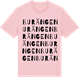 Pink Cotton t-shirt med Burängen ordlek t-shirt