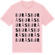Pink Cotton t-shirt med Burås ordlek t-shirt