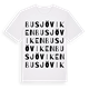 White t-shirt med Busjöviken ordlek t-shirt