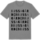 Mid Heather Gray t-shirt med Bussagården ordlek t-shirt