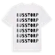 White t-shirt med Busstorp ordlek t-shirt