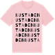 Pink Cotton t-shirt med Bustaden ordlek t-shirt