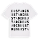 White t-shirt med Bustaden ordlek t-shirt