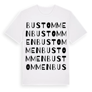 Bustommen ordlek t-shirt – ekologisk bomull t-shirt från Pinshirt
