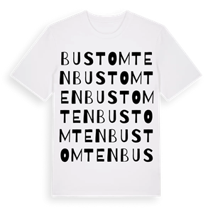 Bustomten ordlek t-shirt – ekologisk bomull t-shirt från Pinshirt