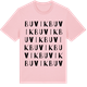 Pink Cotton t-shirt med Buvik ordlek t-shirt