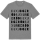 Mid Heather Gray t-shirt med Buxungeröd ordlek t-shirt