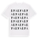 White t-shirt med Bya ordlek t-shirt