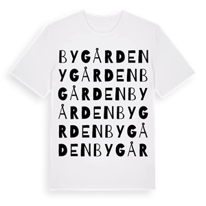Bygården ordlek t-shirt – ekologisk bomull t-shirt från Pinshirt