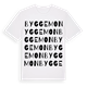 White t-shirt med Byggemon ordlek t-shirt