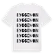 White t-shirt med Byggemon ordlek t-shirt
