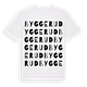 White t-shirt med Byggerud ordlek t-shirt