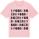 Pink Cotton t-shirt med Byggningen ordlek t-shirt