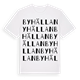 White t-shirt med Byhällan ordlek t-shirt