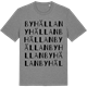 Mid Heather Gray t-shirt med Byhällan ordlek t-shirt