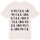 Vintage White t-shirt med Byhällan ordlek t-shirt
