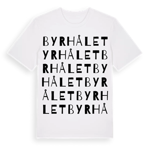 Byrhålet ordlek t-shirt – ekologisk bomull t-shirt från Pinshirt