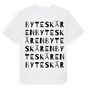 Byteskären ordlek t-shirt – ekologisk bomull t-shirt från Pinshirt