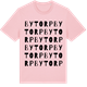 Pink Cotton t-shirt med Bytorp ordlek t-shirt