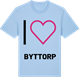 Blue Soul t-shirt med Jag älskar Byttorp t-shirt stort tryck