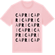 Pink Cotton t-shirt med Capri ordlek t-shirt