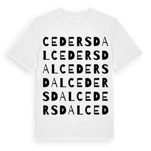 Cedersdal ordlek t-shirt – ekologisk bomull t-shirt från Pinshirt
