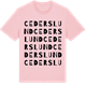 Pink Cotton t-shirt med Cederslund ordlek t-shirt