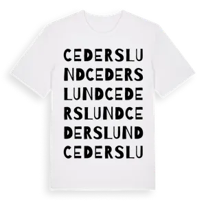 Cederslund ordlek t-shirt – ekologisk bomull t-shirt från Pinshirt