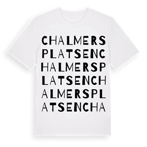 Chalmersplatsen ordlek t-shirt – ekologisk bomull t-shirt från Pinshirt