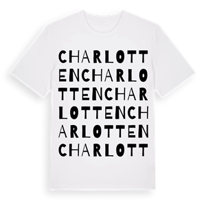 Charlotten ordlek t-shirt – ekologisk bomull t-shirt från Pinshirt