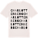 Vintage White t-shirt med Charlottenberg ordlek t-shirt