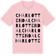Pink Cotton t-shirt med Charlottendal ordlek t-shirt
