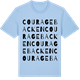 Blue Soul t-shirt med Couragebacken ordlek t-shirt