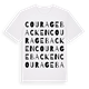 White t-shirt med Couragebacken ordlek t-shirt