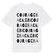 White t-shirt med Couragebacken ordlek t-shirt
