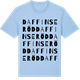 Blue Soul t-shirt med Daffinseröd ordlek t-shirt