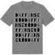 Mid Heather Gray t-shirt med Daffinseröd ordlek t-shirt