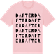 Pink Cotton t-shirt med Dafter ordlek t-shirt