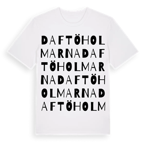 Daftöholmarna ordlek t-shirt – ekologisk bomull t-shirt från Pinshirt