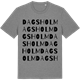 Mid Heather Gray t-shirt med Dagsholm ordlek t-shirt
