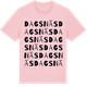 Pink Cotton t-shirt med Dagsnäs ordlek t-shirt