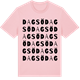 Pink Cotton t-shirt med Dagsö ordlek t-shirt