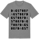 Mid Heather Gray t-shirt med Dagstorp ordlek t-shirt