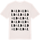 Vintage White t-shirt med Dal ordlek t-shirt