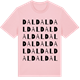 Pink Cotton t-shirt med Dal ordlek t-shirt