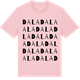 Pink Cotton t-shirt med Dala ordlek t-shirt