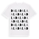 White t-shirt med Dala ordlek t-shirt