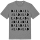 Mid Heather Gray t-shirt med Dala ordlek t-shirt