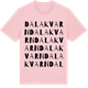 Pink Cotton t-shirt med Dala kvarn ordlek t-shirt